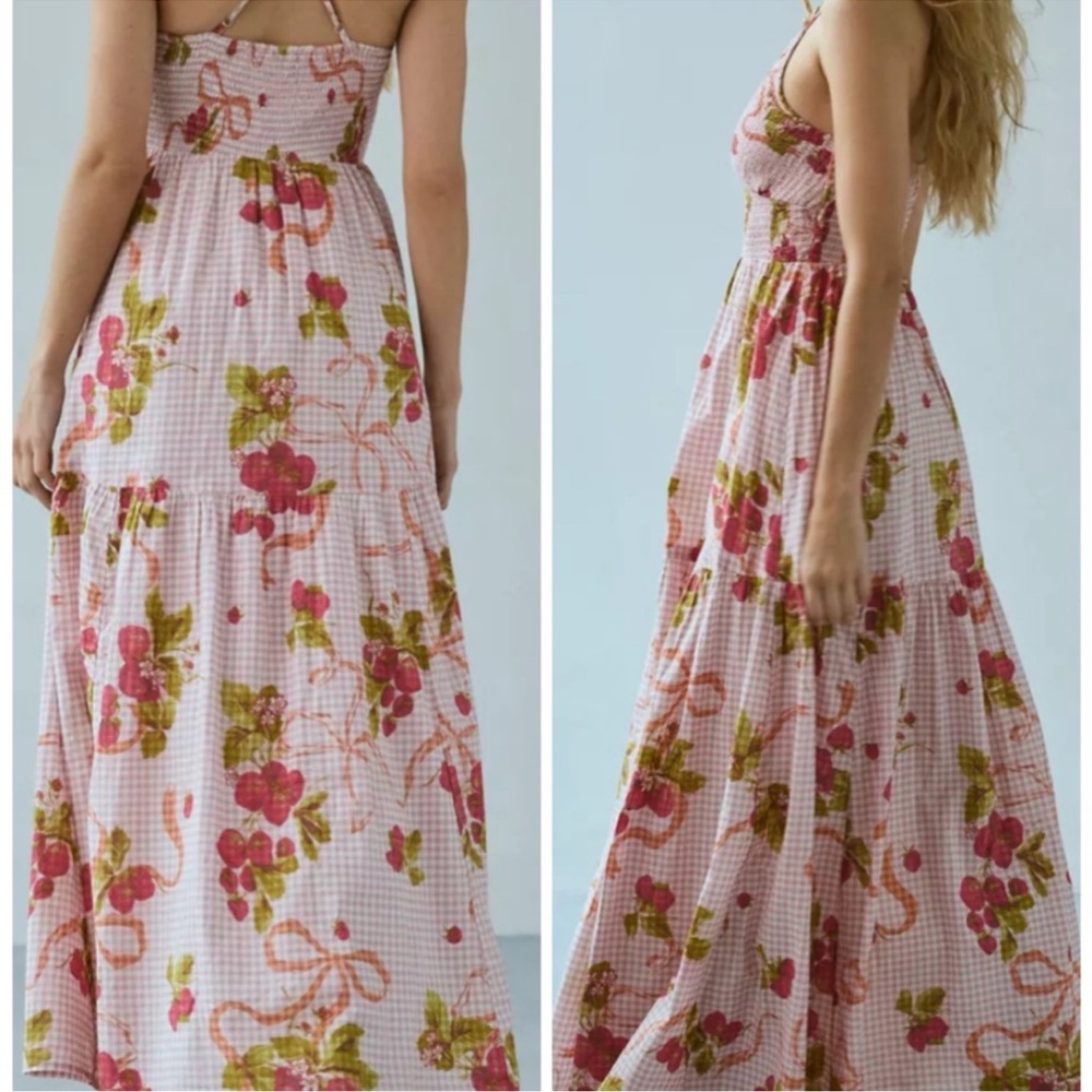 TULIP CREATIONS Cherry and Bow Print Maxi Dress